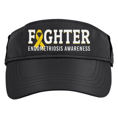 Fighter Endometriosis Awareness Month Ribbon Endo Warrior Adult Drive Performance Visor