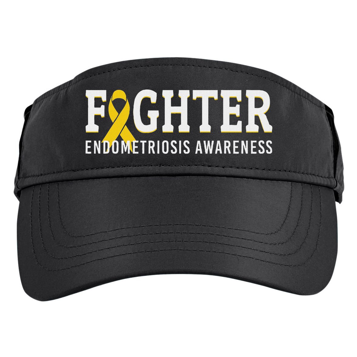 Fighter Endometriosis Awareness Month Ribbon Endo Warrior Adult Drive Performance Visor