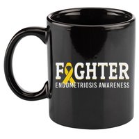 Fighter Endometriosis Awareness Month Ribbon Endo Warrior 11oz C Handle Ceramic Mug