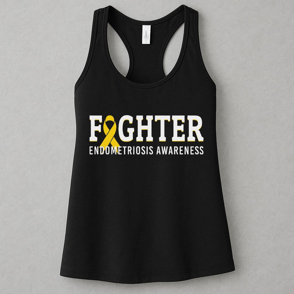 Fighter Endometriosis Awareness Month Ribbon Endo Warrior Womens Tank Top