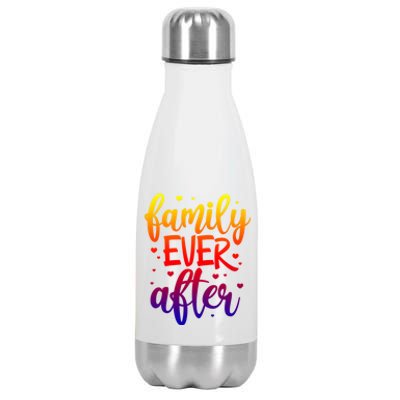 Family Ever After Adoption Foster Mom Dad Gotcha Day Great Gift Stainless Steel Insulated Water Bottle