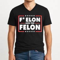 F Elon and the Felon V-Neck T-Shirt