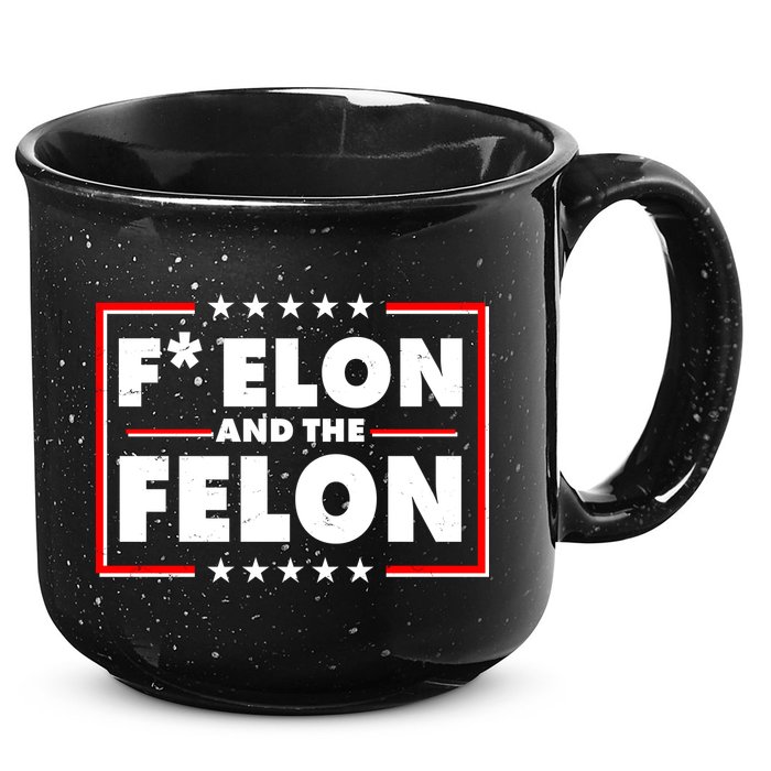 F Elon and the Felon 15oz Campfire Ceramic Mug
