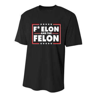 F Elon and the Felon Youth Performance Sprint T-Shirt