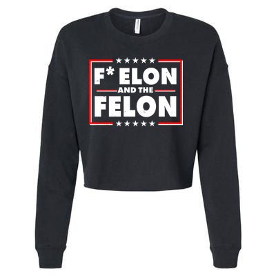 F Elon and the Felon Cropped Pullover Crew