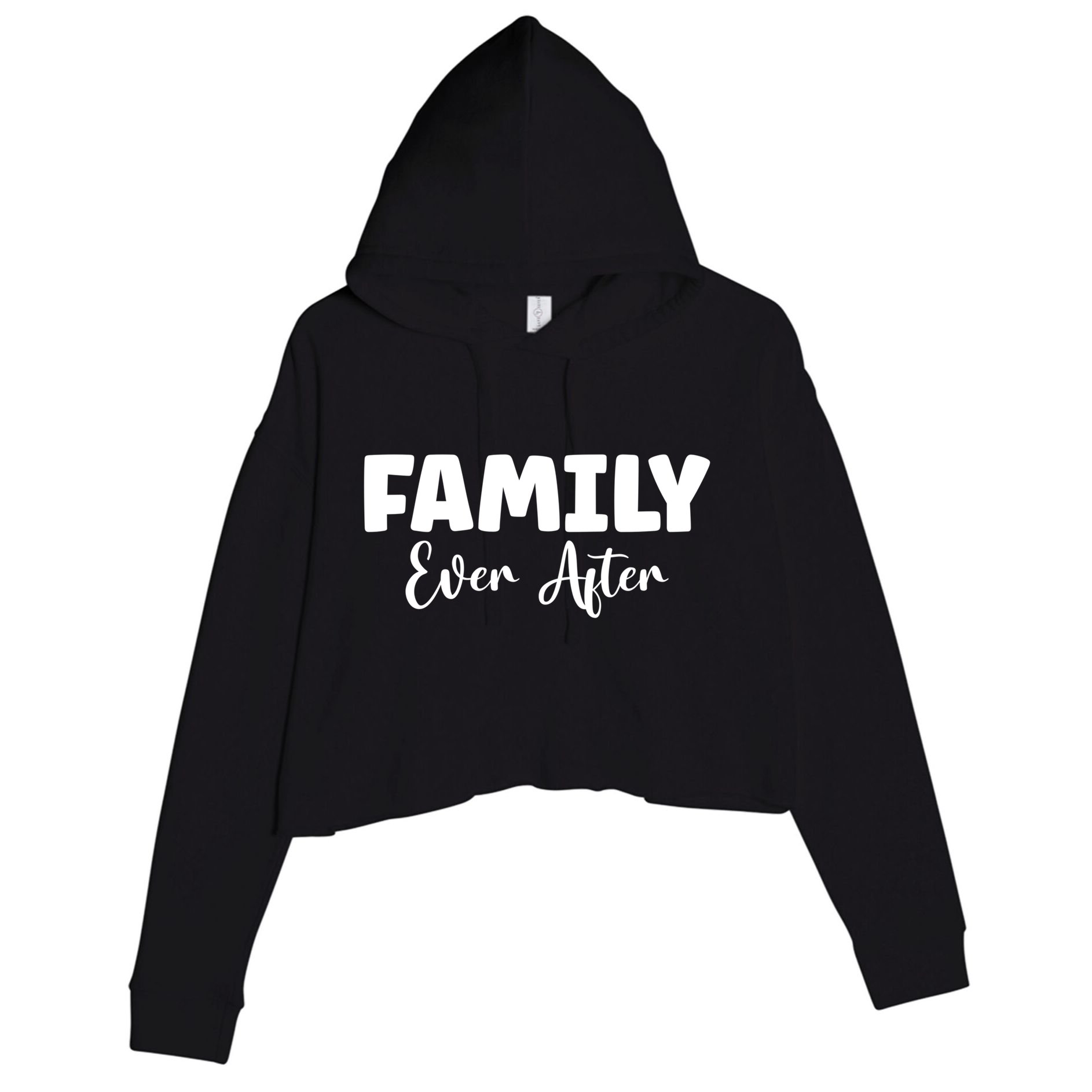 Family Ever After Adoption Gotcha Day Group Funny Gift Crop Fleece Hoodie
