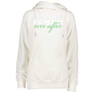 Family Ever After Adoption Gift Womens Funnel Neck Pullover Hood