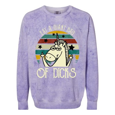 Funny Eat A Bag Of Dicks Gift Colorblast Crewneck Sweatshirt