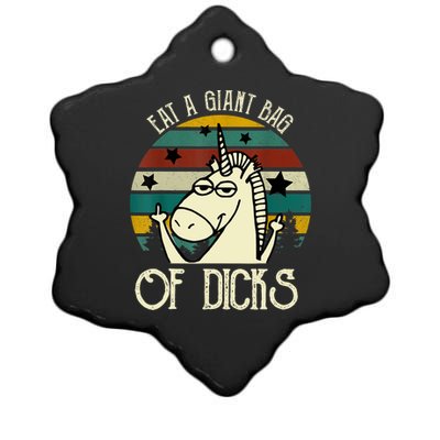 Funny Eat A Bag Of Dicks Gift Ceramic Star Ornament