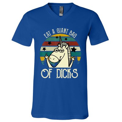 Funny Eat A Bag Of Dicks Gift V-Neck T-Shirt