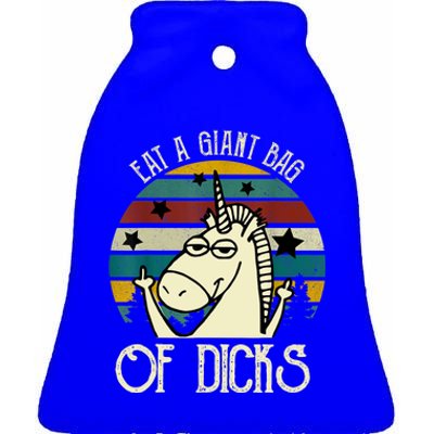 Funny Eat A Bag Of Dicks Gift Ceramic Bell Ornament