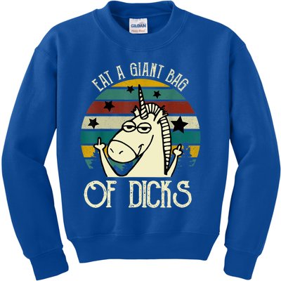 Funny Eat A Bag Of Dicks Gift Kids Sweatshirt