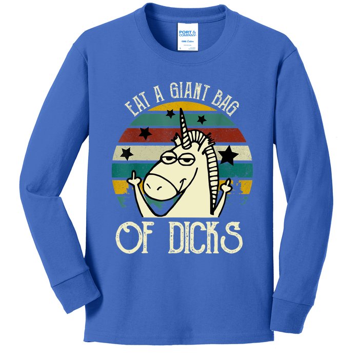 Funny Eat A Bag Of Dicks Gift Kids Long Sleeve Shirt