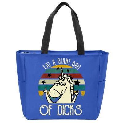 Funny Eat A Bag Of Dicks Gift Zip Tote Bag