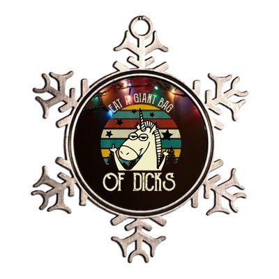 Funny Eat A Bag Of Dicks Gift Metallic Star Ornament