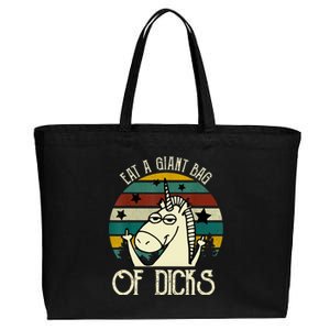 Funny Eat A Bag Of Dicks Gift Cotton Canvas Jumbo Tote