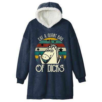 Funny Eat A Bag Of Dicks Gift Hooded Wearable Blanket