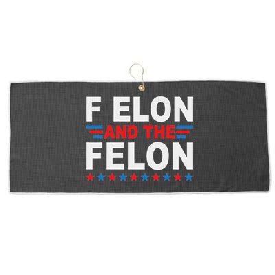 F Elon And The Felon Large Microfiber Waffle Golf Towel