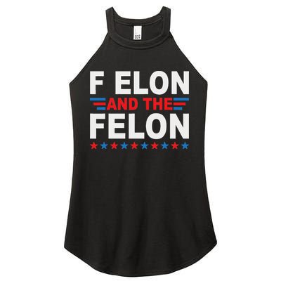 F Elon And The Felon Women's Perfect Tri Rocker Tank