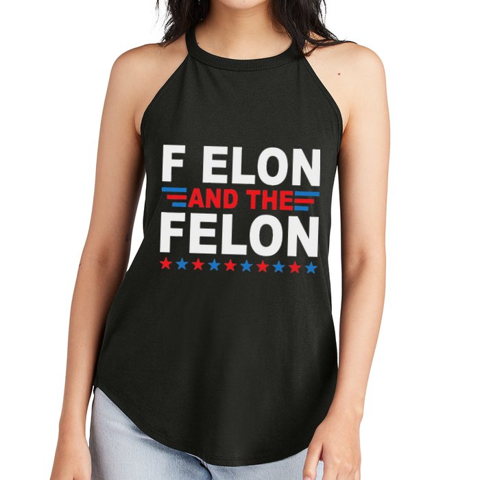 F Elon And The Felon Women's Perfect Tri Rocker Tank