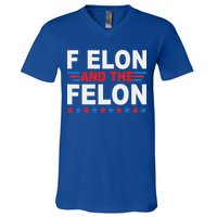 F Elon And The Felon V-Neck T-Shirt