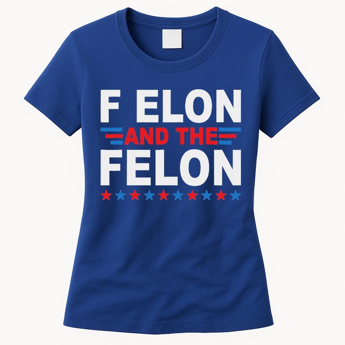 F Elon And The Felon Womens T-Shirt