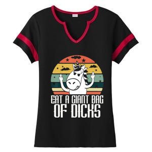 Funny Eat A Giant Bag Of Dicks Gift Funny Unicorn Apparel Item Gift Ladies Halftime Notch Neck Tee