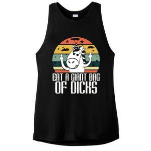 Funny Eat A Giant Bag Of Dicks Gift Funny Unicorn Apparel Item Gift Ladies PosiCharge Tri-Blend Wicking Tank