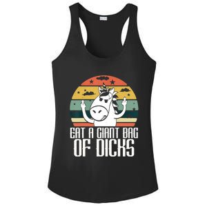 Funny Eat A Giant Bag Of Dicks Gift Funny Unicorn Apparel Item Gift Ladies PosiCharge Competitor Racerback Tank