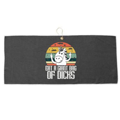 Funny Eat A Giant Bag Of Dicks Gift Funny Unicorn Apparel Item Gift Large Microfiber Waffle Golf Towel