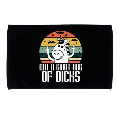 Funny Eat A Giant Bag Of Dicks Gift Funny Unicorn Apparel Item Gift Microfiber Hand Towel