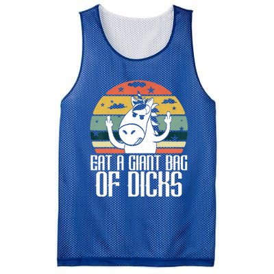 Funny Eat A Giant Bag Of Dicks Gift Funny Unicorn Apparel Item Gift Mesh Reversible Basketball Jersey Tank