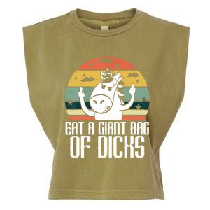 Funny Eat A Giant Bag Of Dicks Gift Funny Unicorn Apparel Item Gift Garment-Dyed Women's Muscle Tee