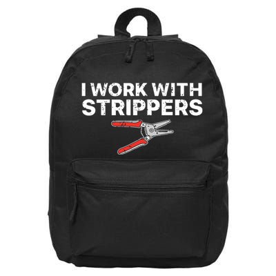 Funny Electrician Art For Dad Electronics Engineer Humor 16 in Basic Backpack