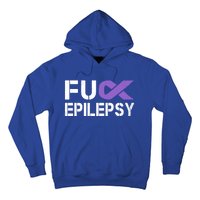 Fuck Epilepsy Awareness Month Purple Ribbon Warrior Fighter Cute Gift Hoodie