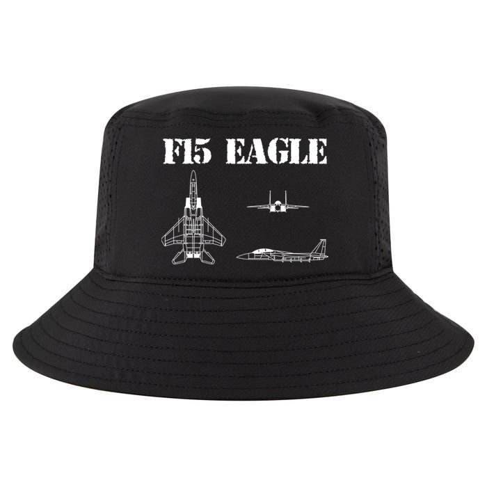 F15 Eagle Airplane Pilot Cool Comfort Performance Bucket Hat