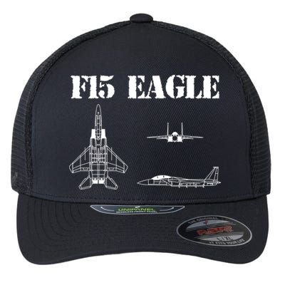 F15 Eagle Airplane Pilot Flexfit Unipanel Trucker Cap
