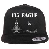 F15 Eagle Airplane Pilot Flat Bill Trucker Hat