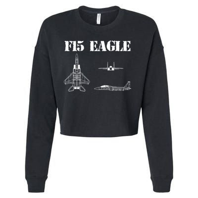 F15 Eagle Airplane Pilot Cropped Pullover Crew