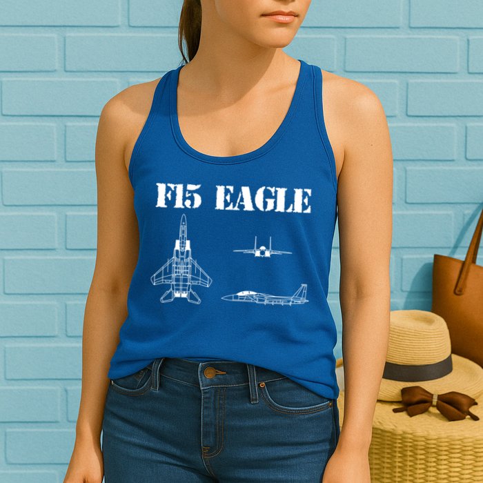 F15 Eagle Airplane Pilot Womens Tank Top