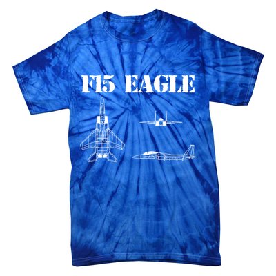 F15 Eagle Airplane Pilot Tie-Dye T-Shirt