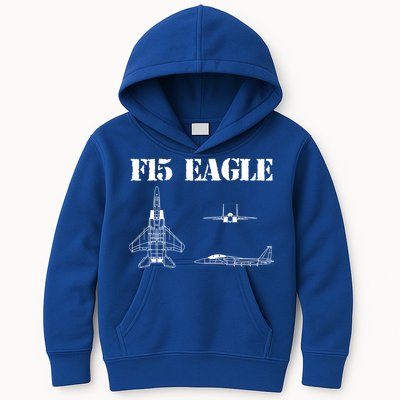 F15 Eagle Airplane Pilot Kids Hoodie
