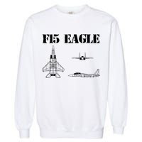 F15 Eagle Airplane Pilot Garment-Dyed Sweatshirt