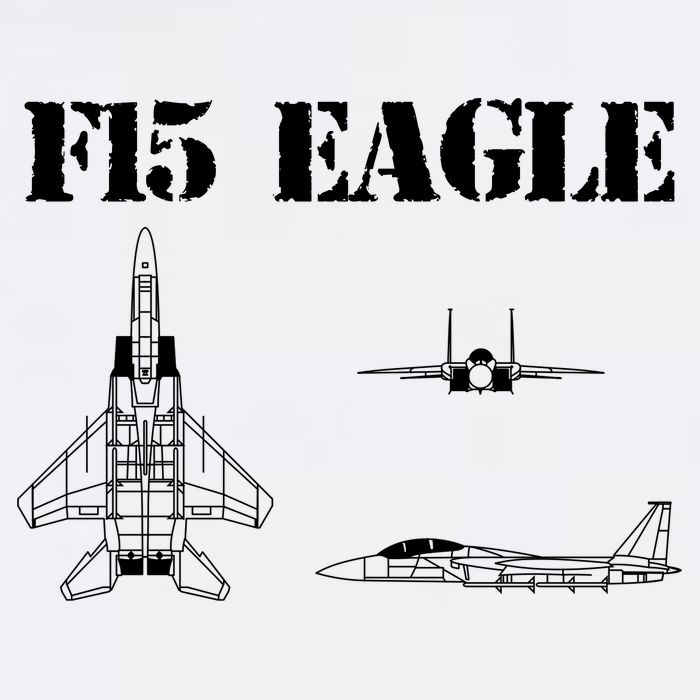 F15 Eagle Airplane Pilot Garment-Dyed Sweatshirt