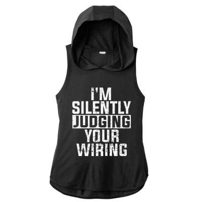 Funny Electrician Art For Wo Professional Electrician Ladies PosiCharge Tri-Blend Wicking Draft Hoodie Tank