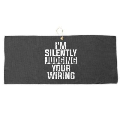 Funny Electrician Art For Wo Professional Electrician Large Microfiber Waffle Golf Towel