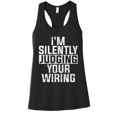 Funny Electrician Art For Wo Professional Electrician Women's Racerback Tank