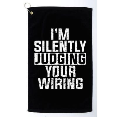 Funny Electrician Art For Wo Professional Electrician Platinum Collection Golf Towel