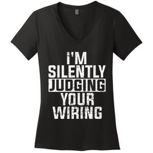 Funny Electrician Art For Wo Professional Electrician Women's V-Neck T-Shirt