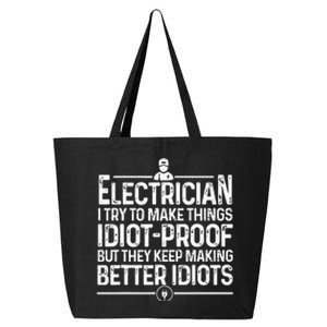 Funny Electrician Art Dad Lineman Electronics Engineers 25L Jumbo Tote